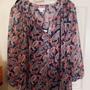 Peasant blouse w/tank shirt